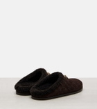 Gucci New Sol GG Horsebit suede slippers
