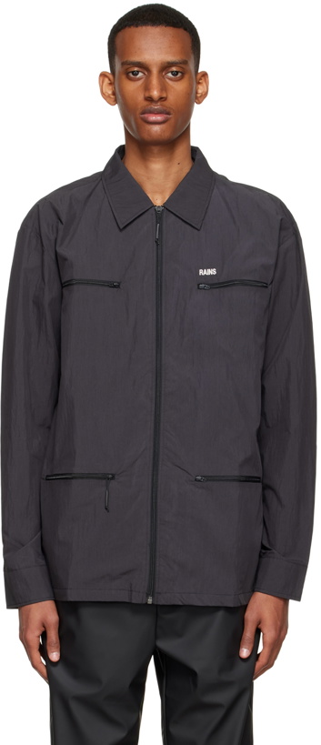 Photo: RAINS Black Cotton Jacket