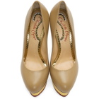 Charlotte Olympia Tan Dolly Platform Heels