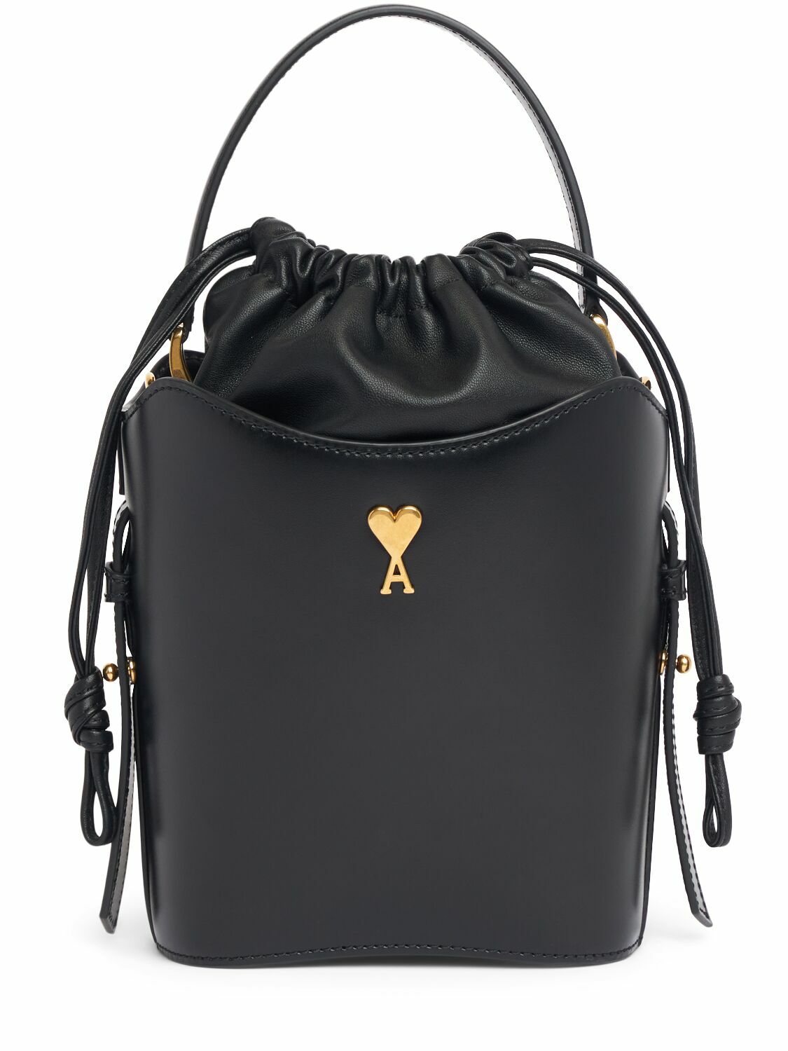 【関税&送料込】Ami Paris Leather Bucket Bg AMI PARIS Paris Paris Smooth Leather Bucket Bag AMI