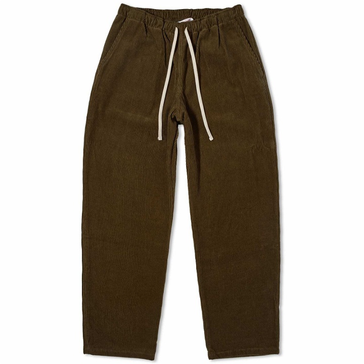 Photo: Battenwear Men's Active Lazy Pant in Olive Corduroy