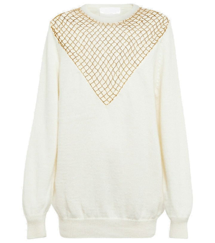 Photo: Costarellos Luna mohair-blend embellished sweater