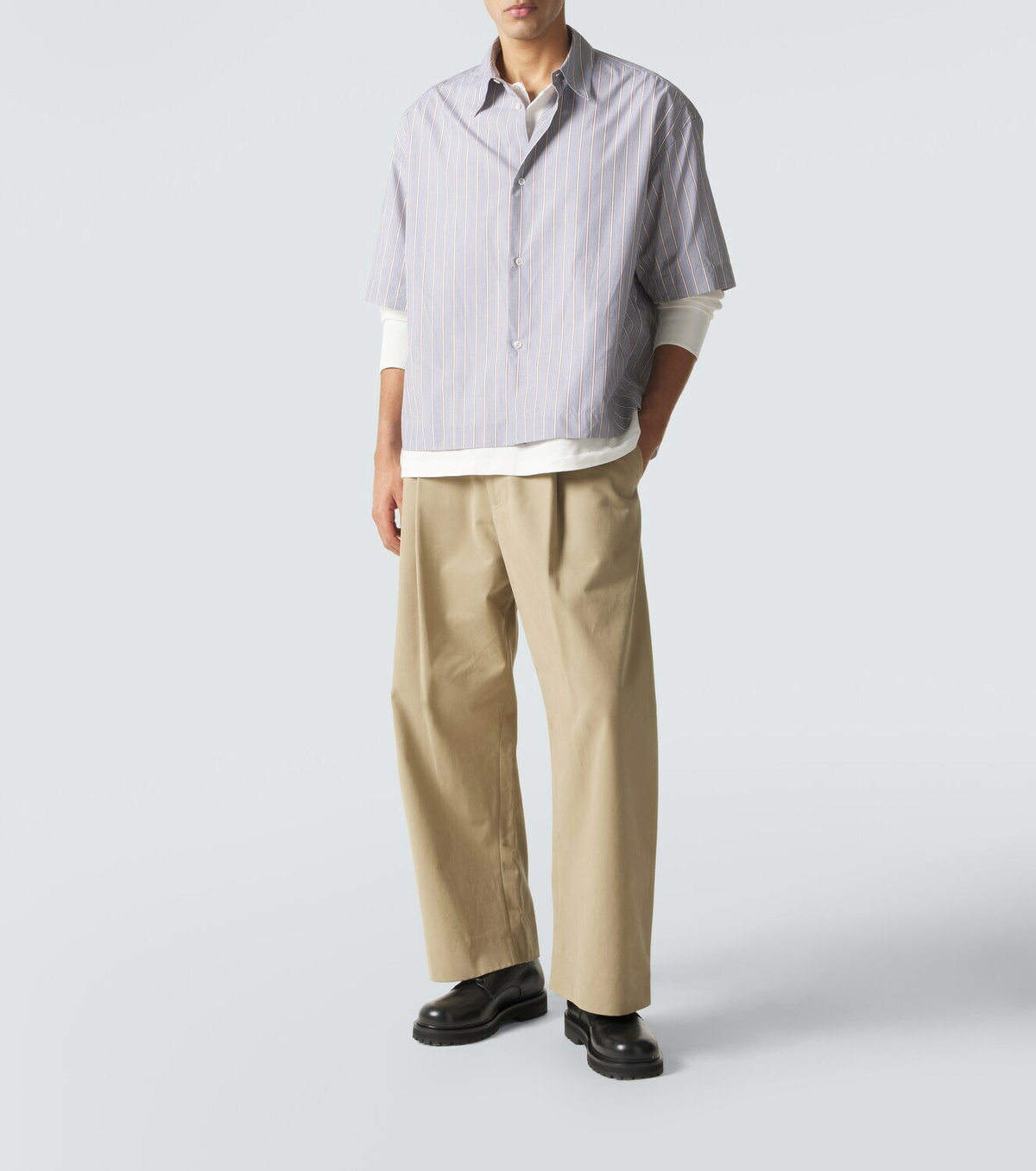 Studio Nicholson Sanko striped cotton shirt