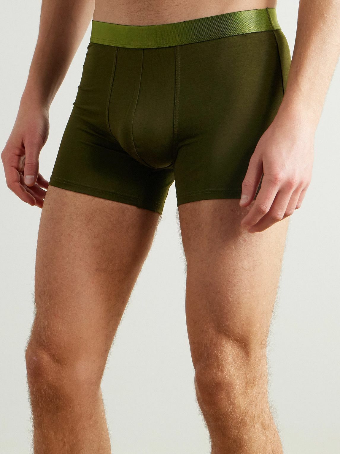 CDLP - Three-Pack Stretch-TENCEL™ Lyocell Boxer Briefs - Green