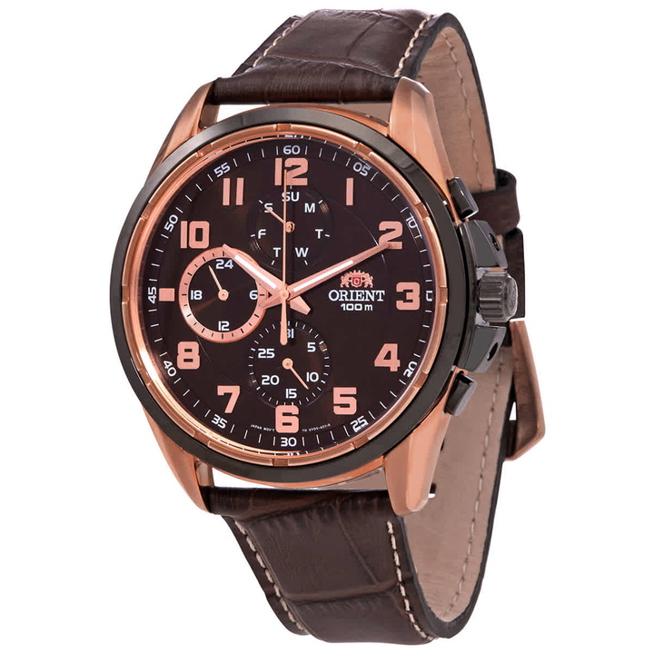 Photo: Orient Sports Quartz Brown Dial Mens Watch FUY05003T0