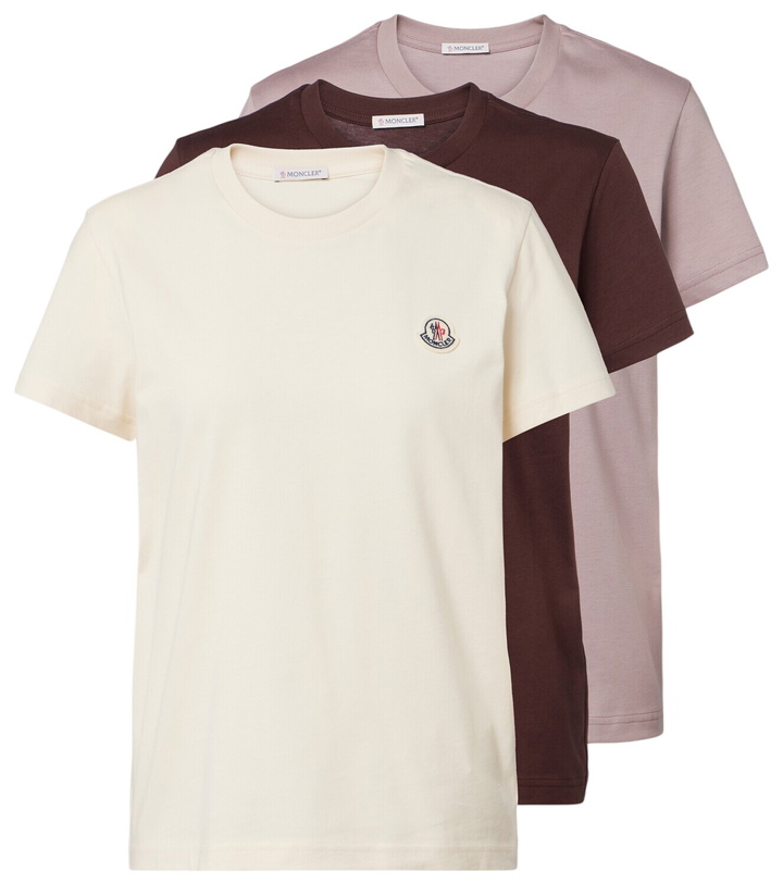Photo: Moncler Set of 3 cotton jersey T-shirts