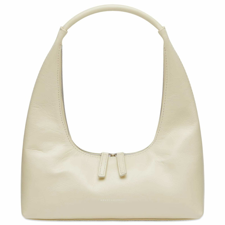 Photo: MARGE SHERWOOD Women's Hobo Shoulder Bag in Blond Wood Crinkle 