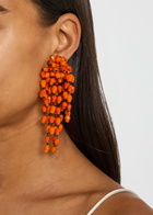 Isabel Marant Hanabi Beaded Clip-on Drop Earrings - Orange - One Size
