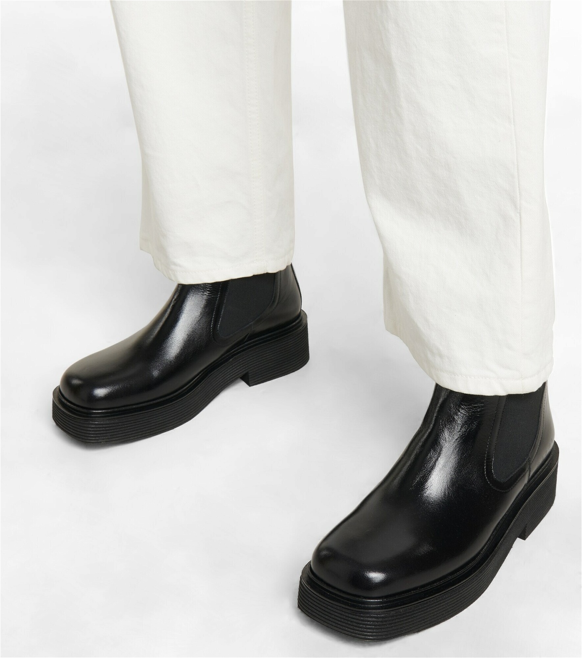 Marni - Leather platform Chelsea boots Marni