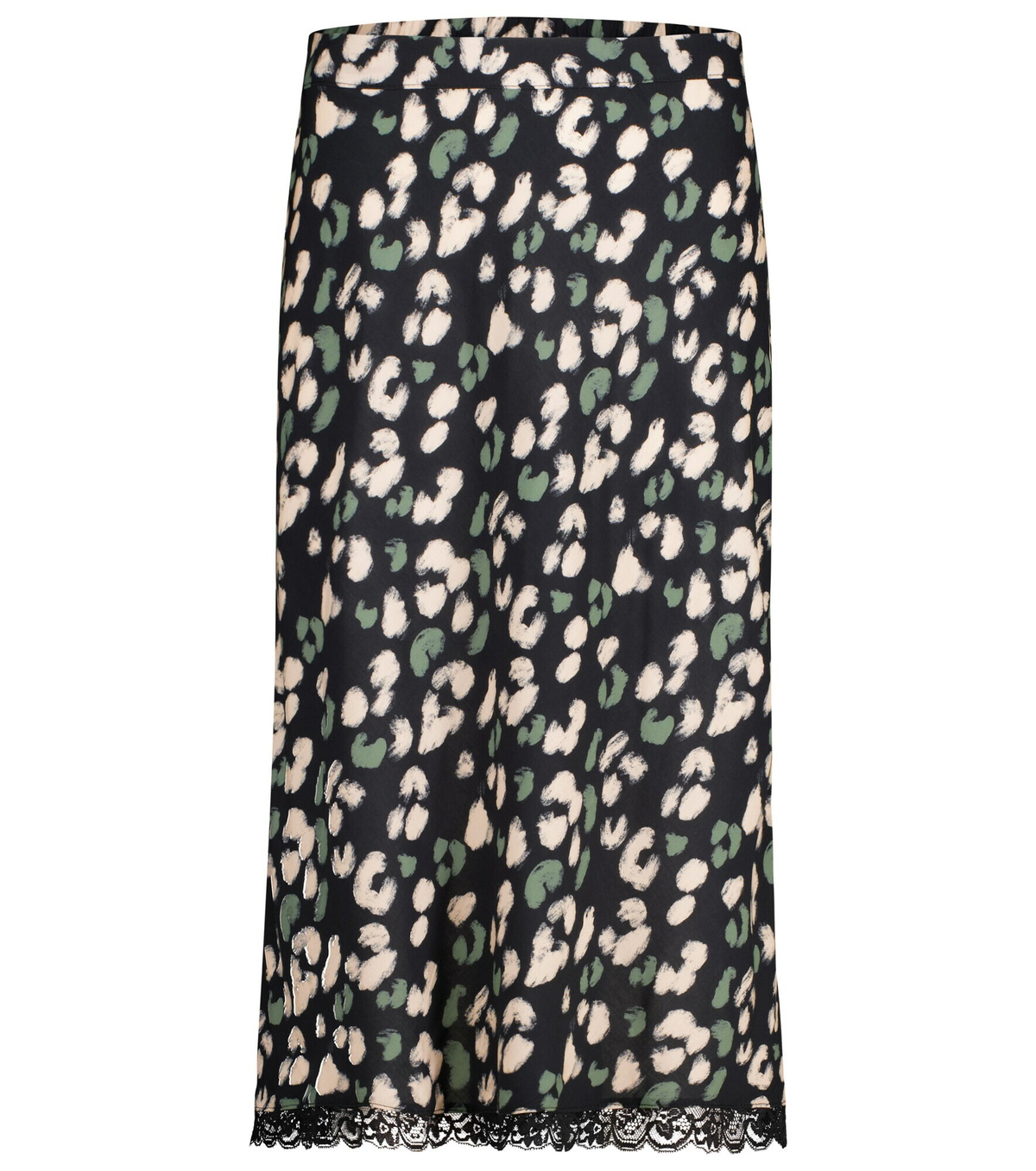 Velvet leopard midi skirt