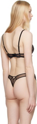 Fleur du Mal Black Sophia Lace Balconette Bra