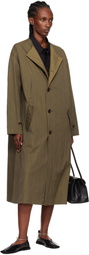 Y's Khaki O-Collarless Coat
