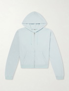 Auralee - Cotton, Wool and Silk-Blend Zip-Up Hoodie - Blue