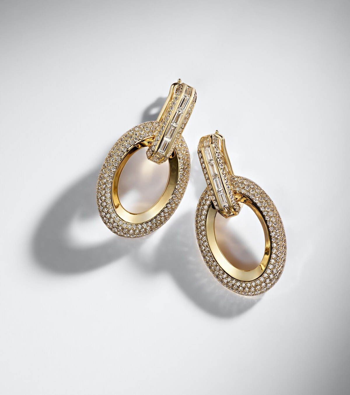 Messika Groove 18kt gold drop earrings with diamonds
