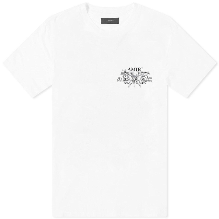 Photo: AMIRI Men's Cherub Text T-Shirt in White