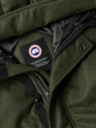 Canada Goose - Macmillian Logo-Appliquéd Quilted Recycled Wool-Blend Hooded Down Parka - Green