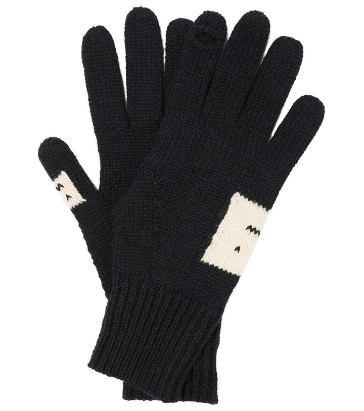 Photo: Acne Studios - Face wool-blend gloves