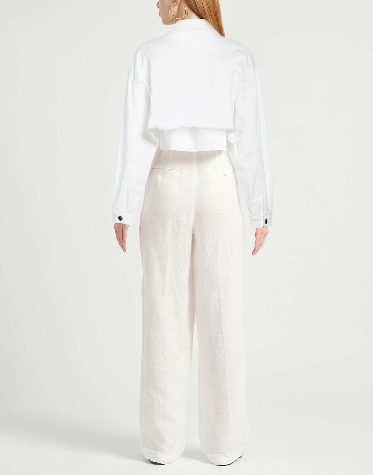Jijil Womens Denim outerwear in Ivory