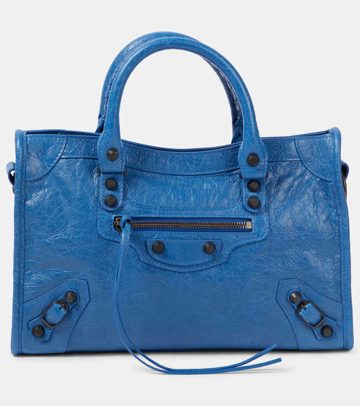 24AW new/BALENCIAGA Le Cityスモールレザートート Bag Blue Balenciaga Le City Small leather tote bag Balenciaga