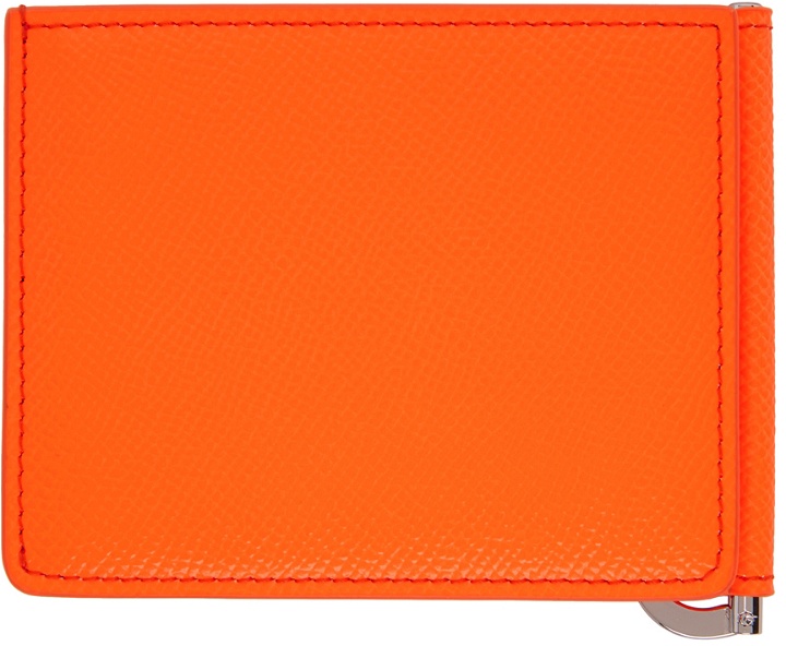 Photo: Maison Margiela Orange Leather Trifold Wallet