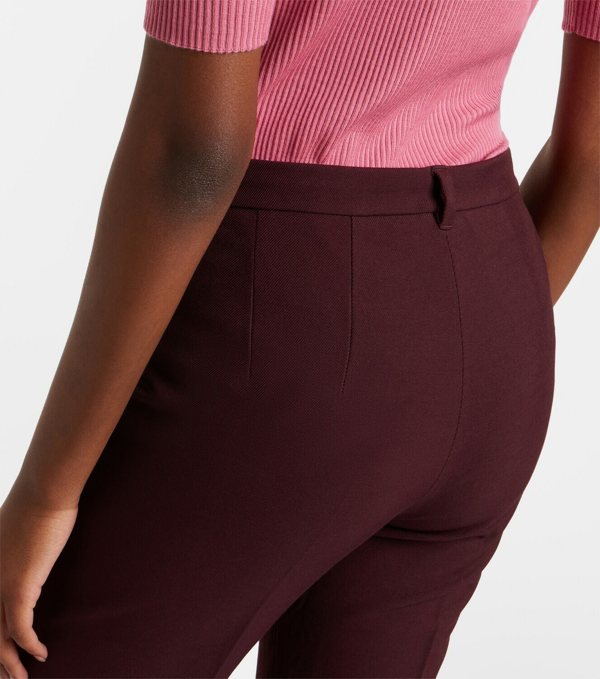 'S Max Mara Cotton-blend cropped straight pants