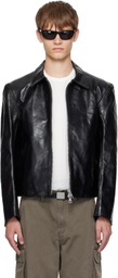 OUR LEGACY Black Mini Leather Jacket