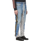 Greg Lauren Blue 50/50 Denim Terry Royal Jeans
