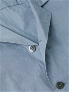 Barena - Bagolo Camp-Collar Crinkled Cotton-Poplin Shirt - Blue
