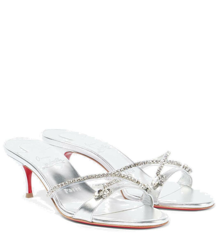 Photo: Christian Louboutin Iza Queen 55 embellished leather sandals