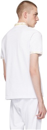 Versace Jeans Couture White Print Polo