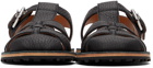 Marni Black Calfskin Fisherman Sandals