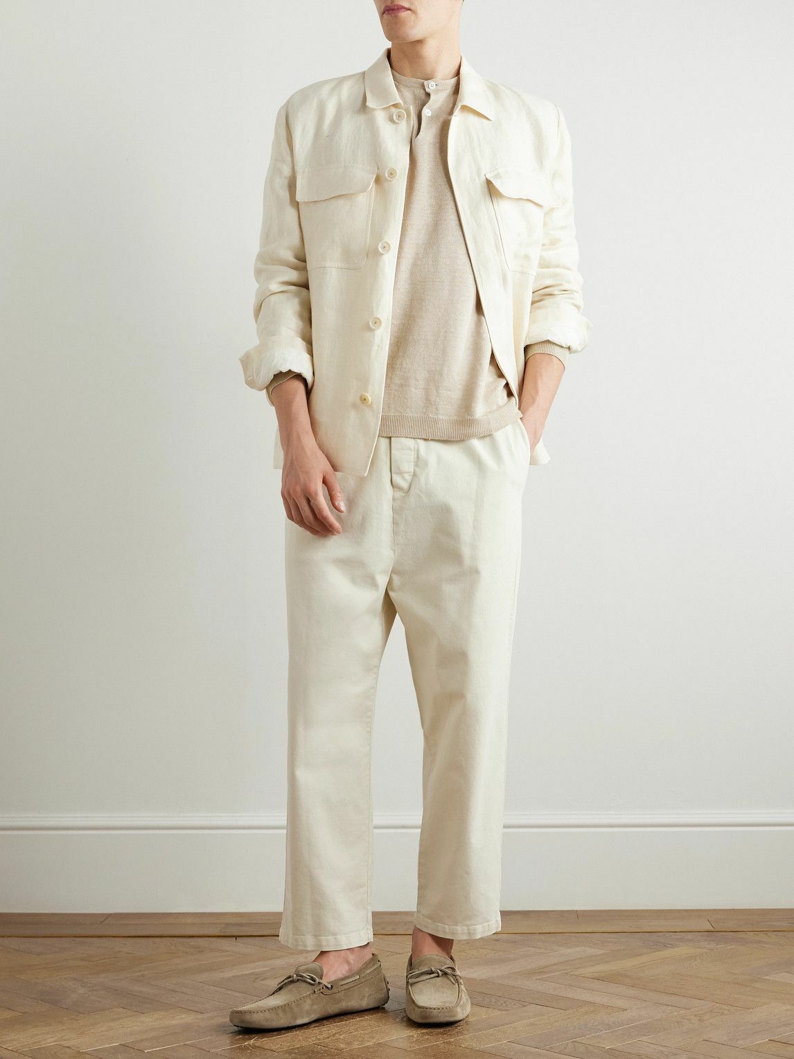 Anderson & Sheppard - Linen Henley T-Shirt - Neutrals