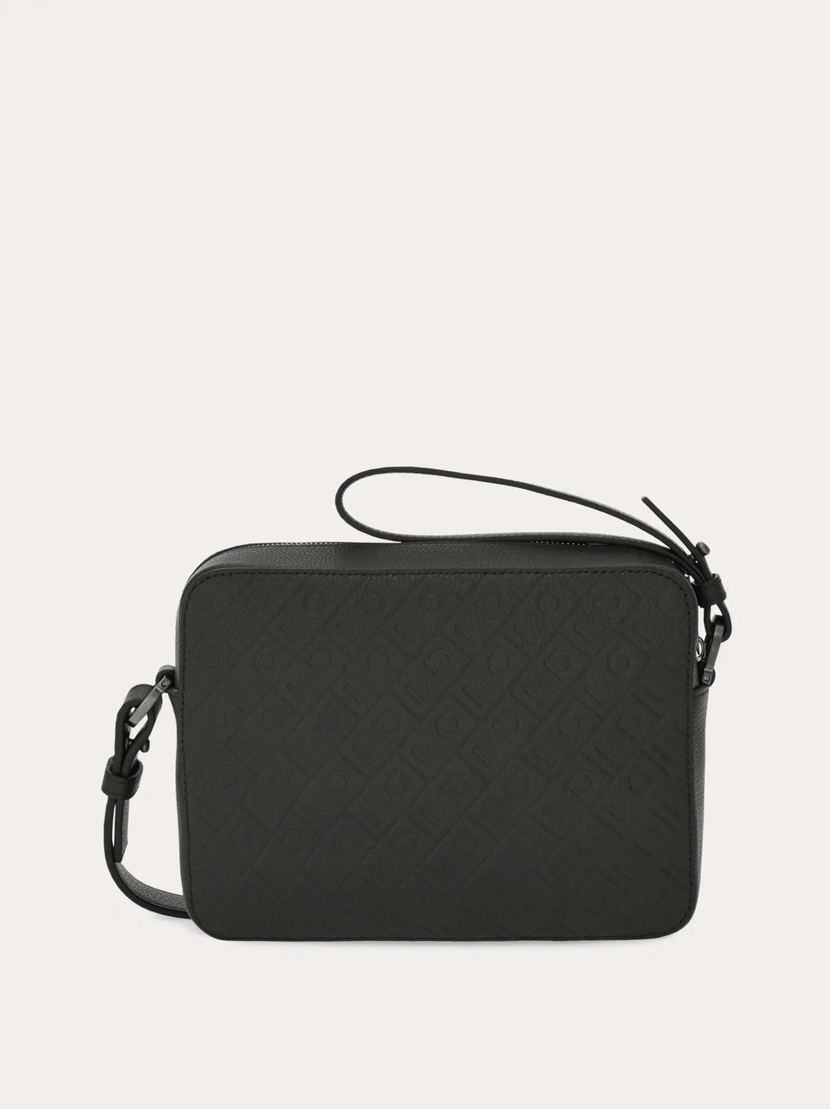 Ferragamo Mens Ferragamo Monogram shoulder bag in Black