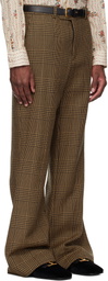 Valentino Brown Glen Check Trousers