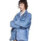 Y/Project SSENSE Exclusive Blue Denim Pop-Up Jacket