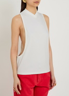 Versace Open Side Stretch-cotton Tank top White