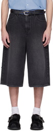 ADER error Black Sig; TRS Tag 01 Denim Shorts