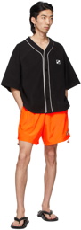 We11done Orange Basic String Shorts