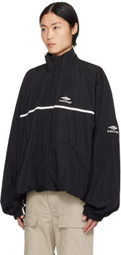 Balenciaga Black Embroidered Track Jacket