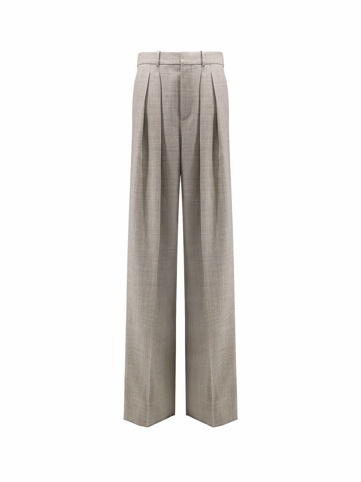 パンツ SAINT LAURENT Certified wool trousers with wide leg Saint Laurent Certified Wool Trousers With Wide Leg Saint