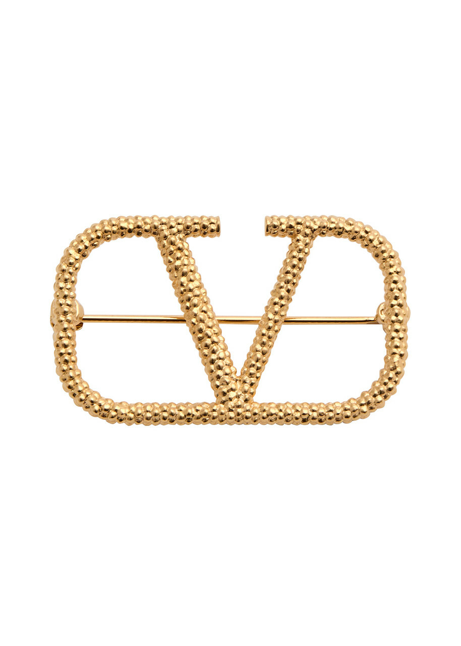 VALENTINO ゴールド Vロゴ ブローチ 17682967_51982177_322.jpg