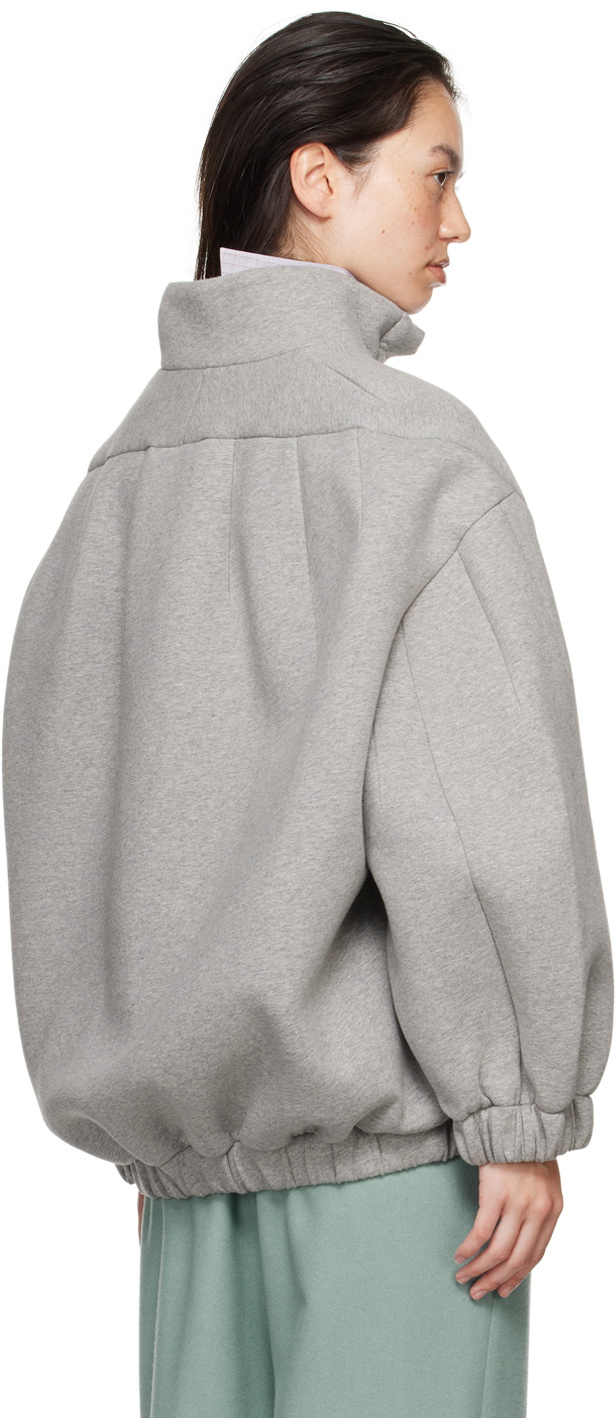Dries Van Noten Gray Half-Button Sweatshirt