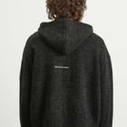 MKI Men's Mohair Blend Knit Zip Hoodie in Charcoal