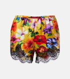 Dolce&Gabbana Floral silk-blend satin shorts