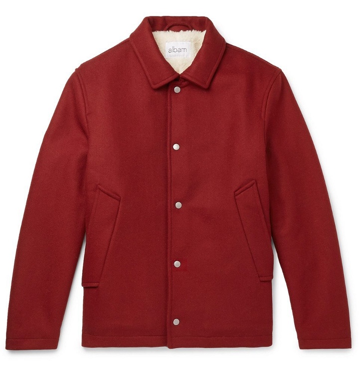 Photo: Albam - Fleece-Lined Wool, Nylon and Cashmere-Blend Jacket - Men - Red