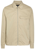 PS Paul Smith Brushed Poplin Harrington Jacket Beige