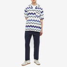 Missoni Men's Zig Zag Vacation Shirt in Blue/Grey/White