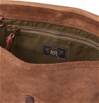 RRL - Leather-Trimmed Suede Messenger Bag - Neutrals