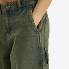 Dickies Women's Loose Denim Carpenter Pants in Green Tone Fade