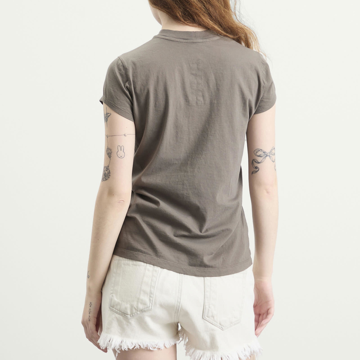 Rick Owens Women's Small Level T-Shirt in Dust
